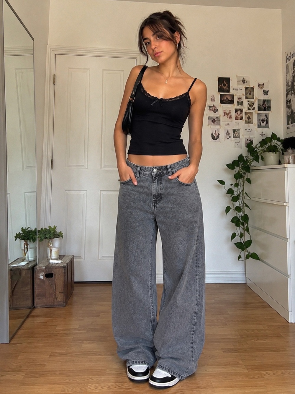 BDG (Urban Outfitters) Unisex Washed Gray Relaxed Jeans Wide Leg‎ 90s style